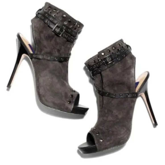 Jimmy Choo H&M "JEDD" Open Toe Heel Sandals Boots - NEVER WORN Size 7 - Picture 1 of 4